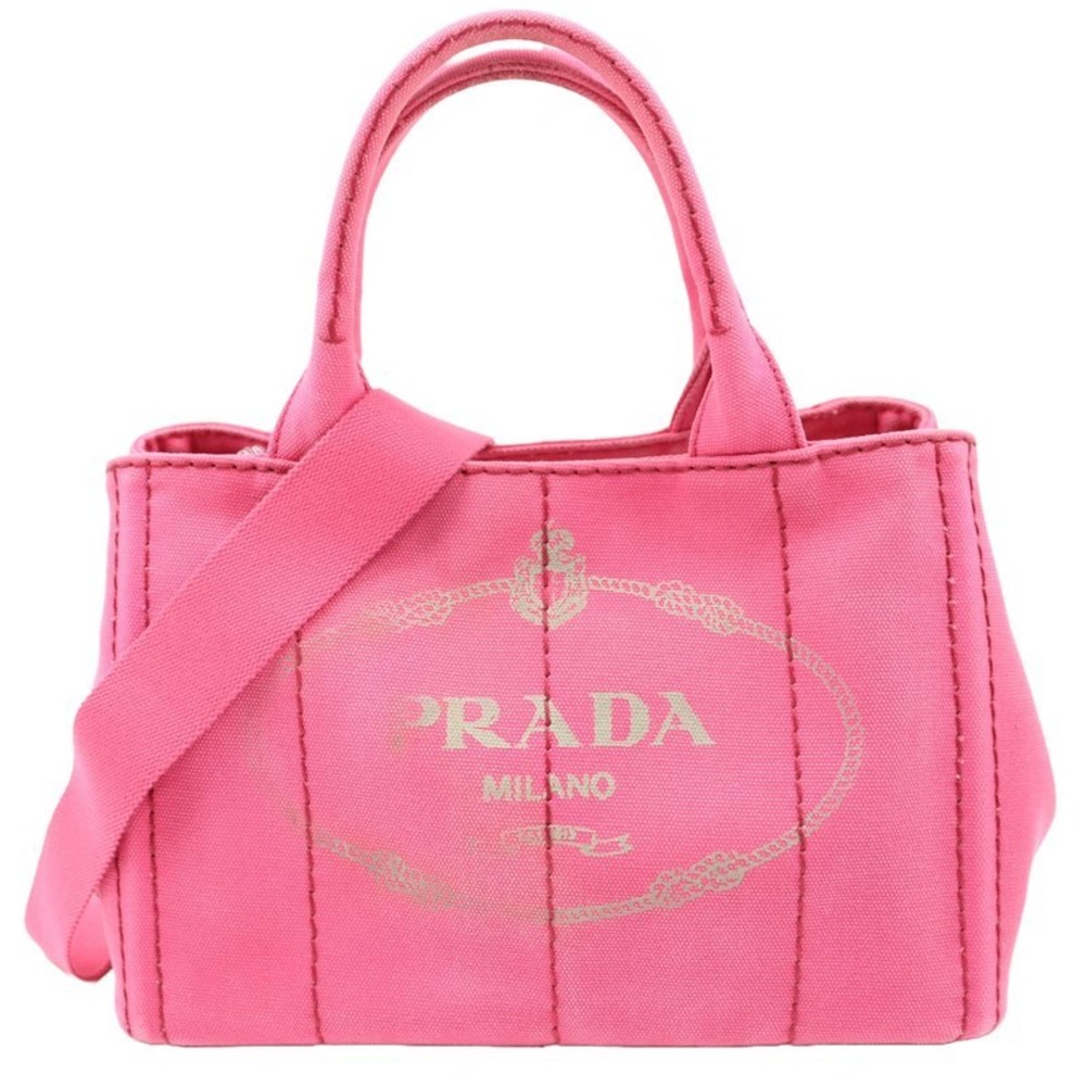 Prada Canapa Tote Bag Mini Handbag Pink